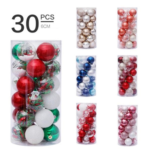 

30pcs christmas balls embellishment paint decoration glitter baubles ball sets tree wedding party home decor