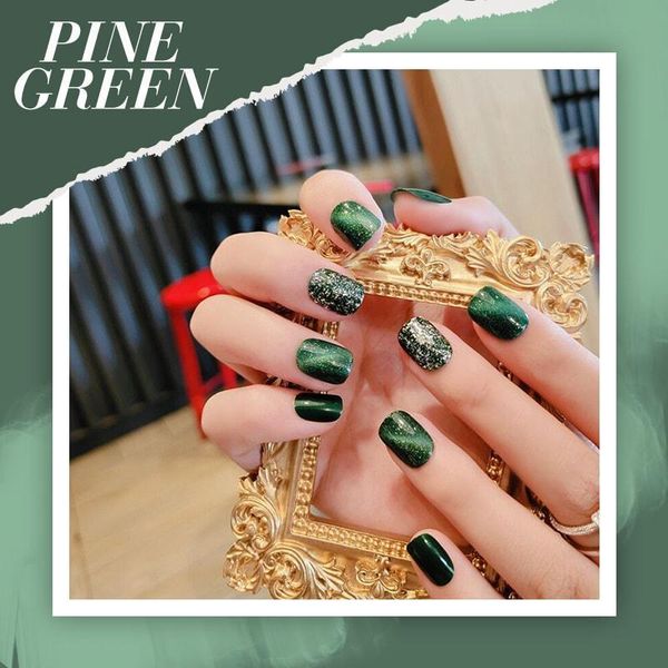 

24pcs mysterious cat eye nail patch with jelly gum storage boxes & bins