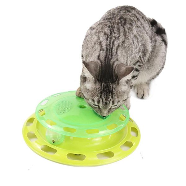 

cat toys turntable interactive pet tower tracks kitten ball training funny plate intelligence entertainment teaser