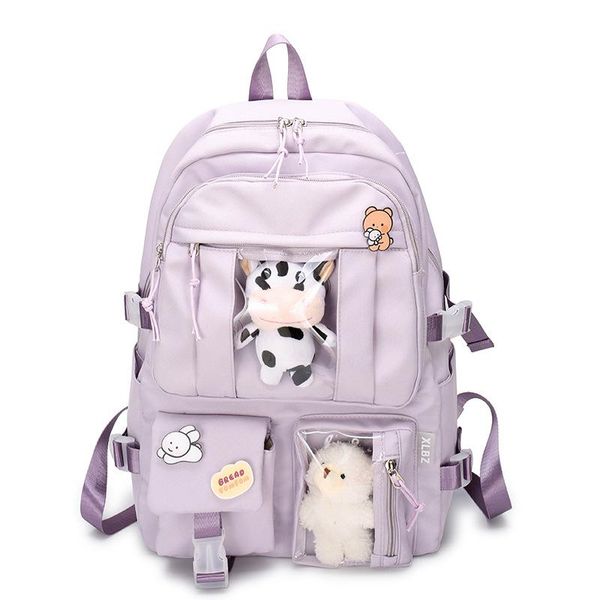 

style japanese cute cartoon girl backpack fresh nylon school bag large capacity
