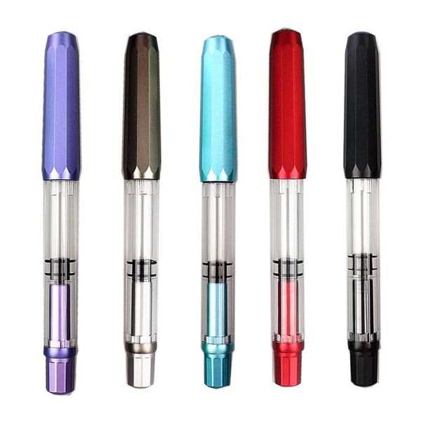 

fountain pens vintage metal acrylic piston pen ef/f/ 0.38/0.5/ nib large-capacity business office ink