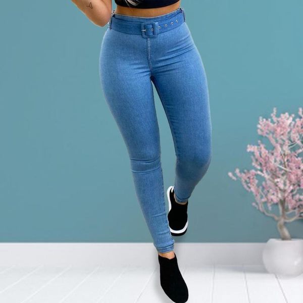 

women's pants & capris high waist pencil skinny trousers women full length tight removable belt streetwear pant, Black;white