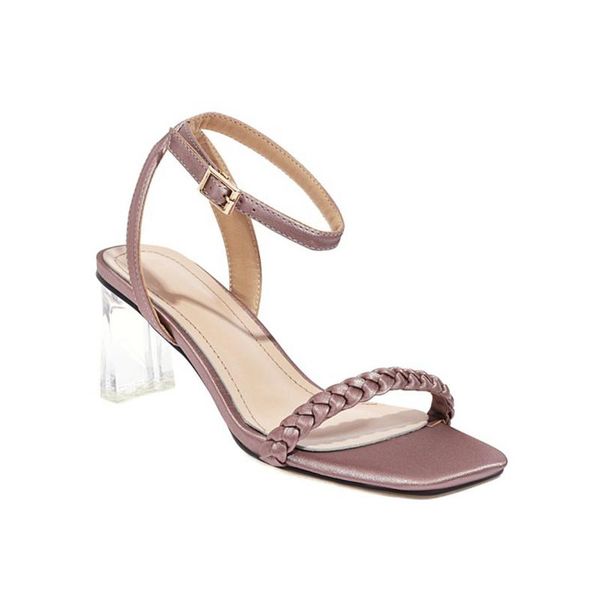 

sandals women 2021 pumps summer fashion genuine leather high heels female weave transparent thick party wedding shoes3803, Black