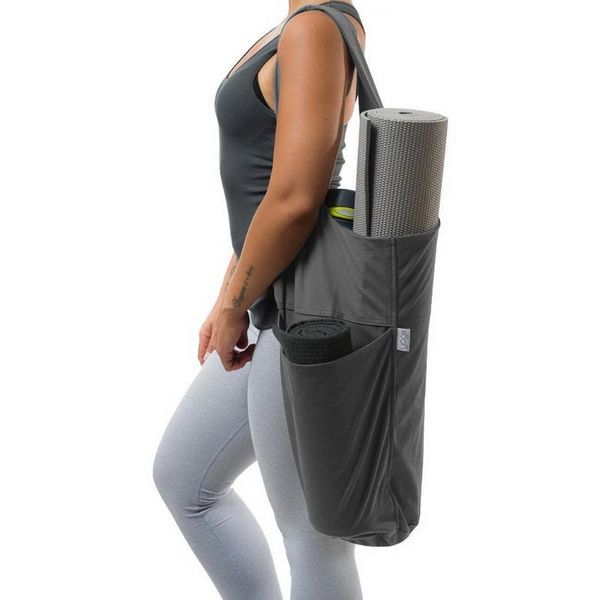 

outdoor bags large yoga mat bag side pockets carrier open canvas casual storage 2 interior compartment