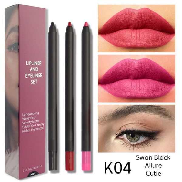 

lip pencils 3pcs/set professional lady charming lipliner waterproof liner cosmetic soft pencil contour makeup lipstick tool