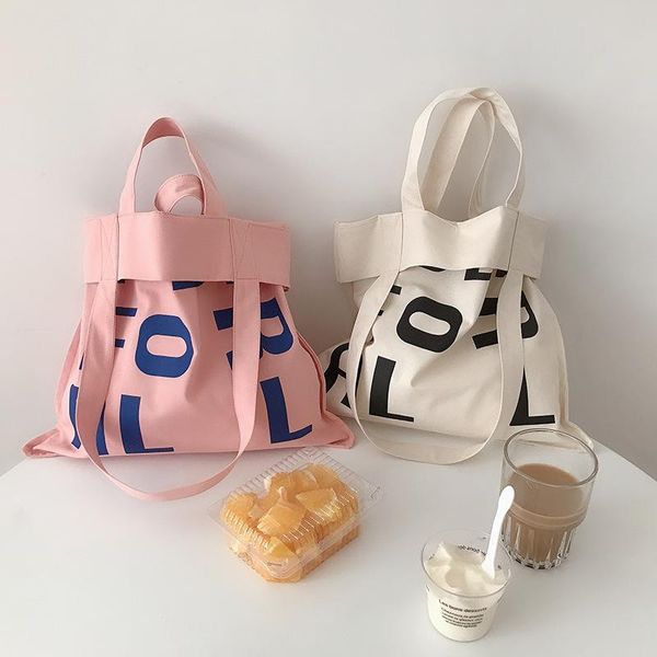 

evening bags ladies cloth totes printing letter shoulder bag women cotton shopping eco reusable shopper canvas messenger