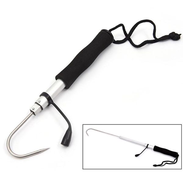 

durable retractable fish gaff ice sea fishing spear hook tackle hooks