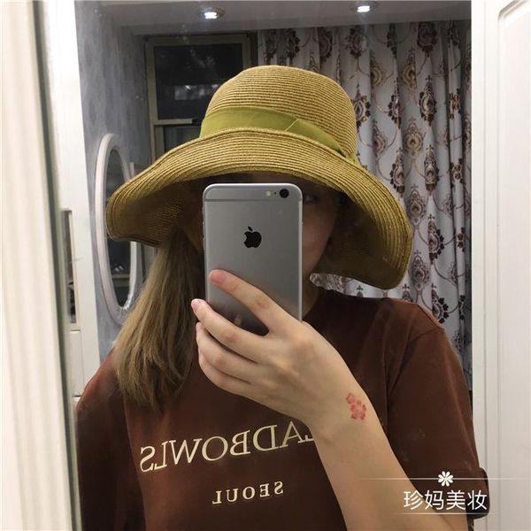 

wide brim hats straw hat visor uvcut fisherman japanese woven sun women, Blue;gray