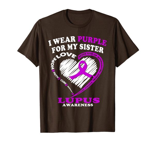 

lupus awareness shirts - i wear purple for my sister, White;black