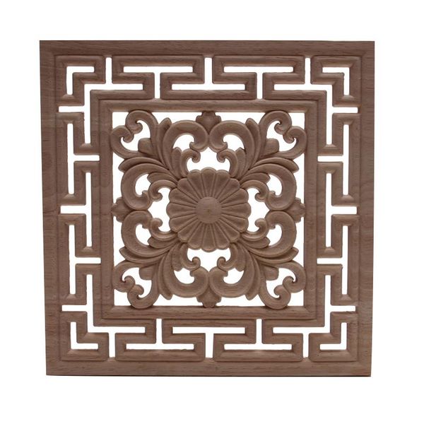 

wood figurines applique decal carved wooden doors onlay long oval rubber home decoration accessories corner decorative objects &