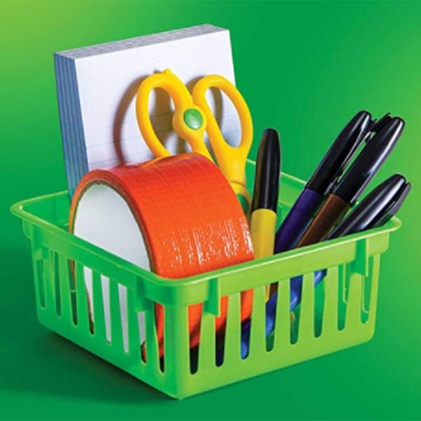 

12pcs classroom storage baskets crayon and pencil baskets(assorted colors)
