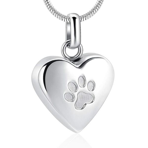 Gioielli per la cremazione dell'animale domestico per ceneri Ciondolo Stampa Collana con urna a cuore Memorial Keepsake Catene per animali domestici/cani/gatti