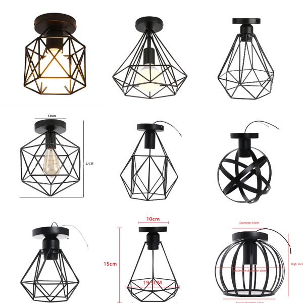 

ceiling lights lampara techo ceiling light e27 metal iron lampshade black retro dinning room bedroom lamp