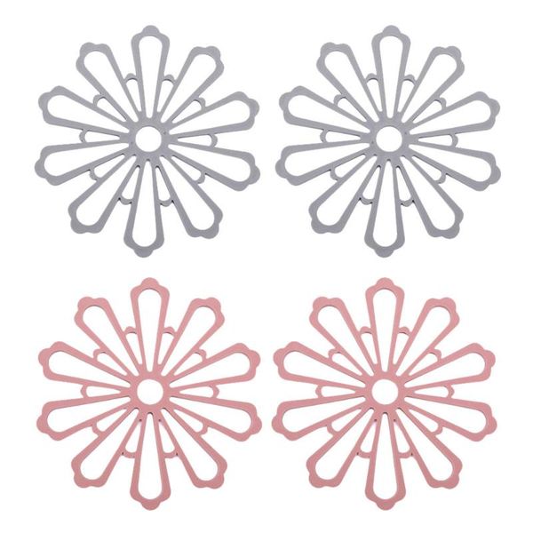 

4x heat insulation tableware placemat hollow mat drinks tea cup cushion mats & pads