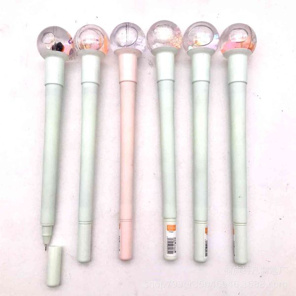 

pen creative korean seven color multi flash light quicksand bobo ball neutral is suitable for students' office decompression products