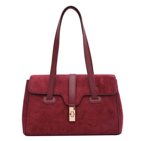 

women's autumn winter 2021 popular velvet 30cm shoulder large capacity professional handbag