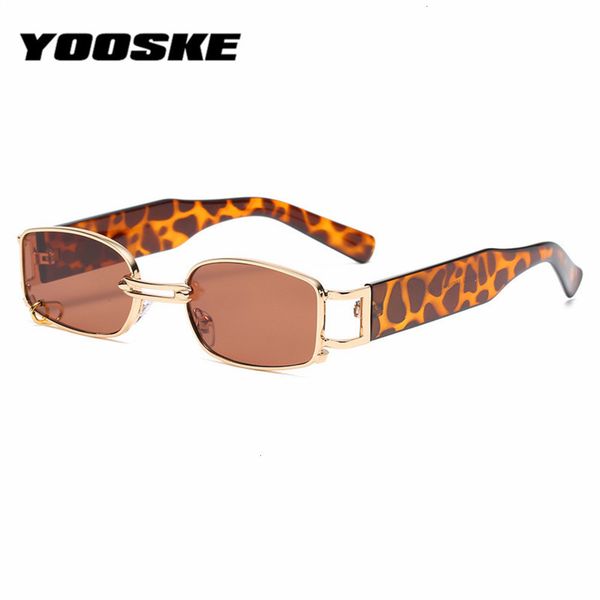 

merk deisgn vintage square men women metals small yooske sunglasses retro black pink trend 90s eyewear uv400