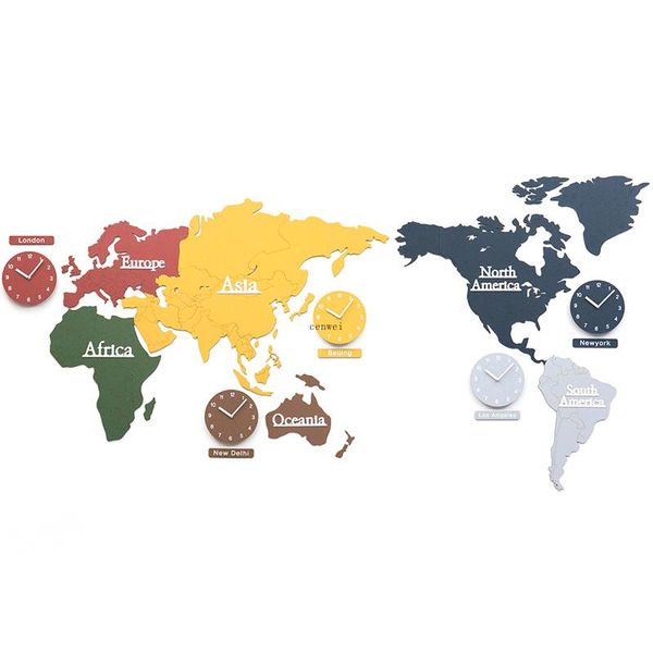 

wall clocks large wooden diy clock 3d modern living room horloge murale gift