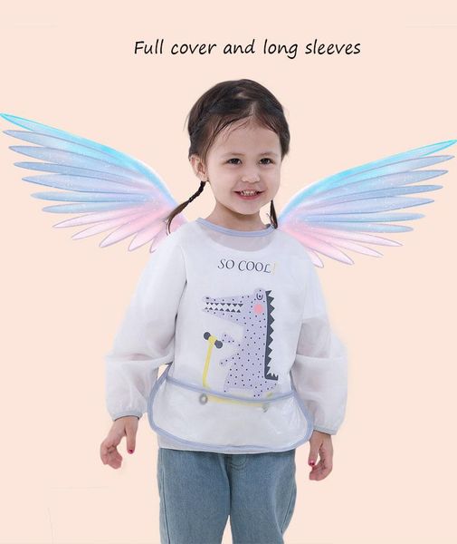 

waterproof overalls, baby anti-wearing children eating clothing, painting overalls bibs & burp cloths