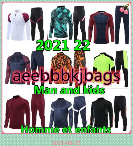 

man and kids soccer training suit enfant jerseys maillot de foot football jacket jogging child tracksuit15, Black;yellow