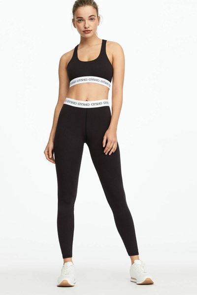 

women's leggings basic logo elastic detailed tights 31225222, Black