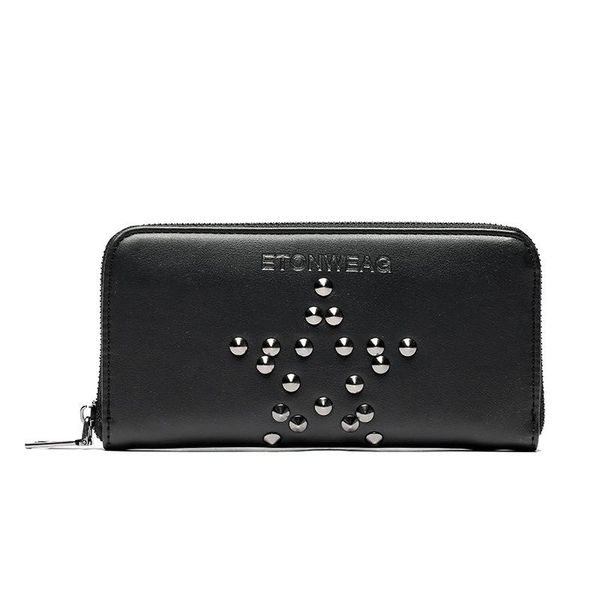

wallets fashion five-star handbag personality rivet wallet, Red;black