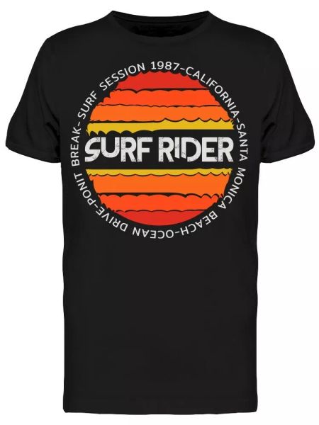

fun sunrise surf rider tee men's -image by shutterstock, White;black