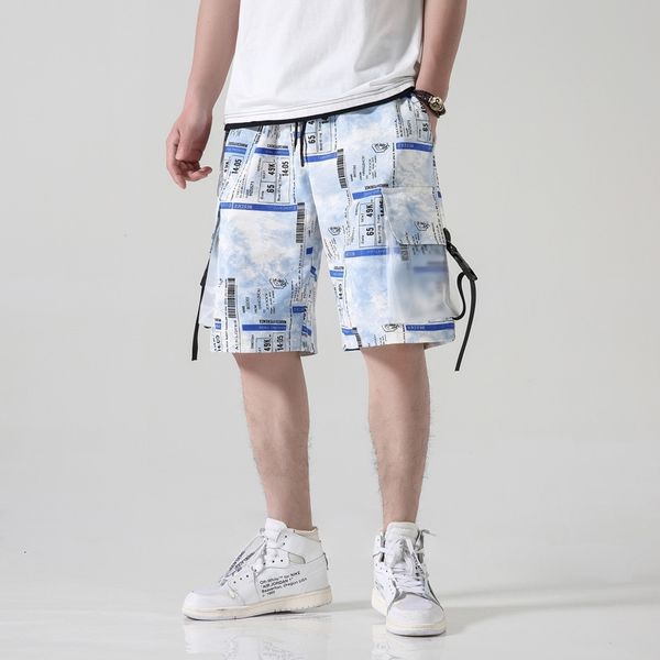 

men's shorts mens bermuda ribbons casual male streetwear fashion summer men loose large size m-5xl drop 4t6z, White;black