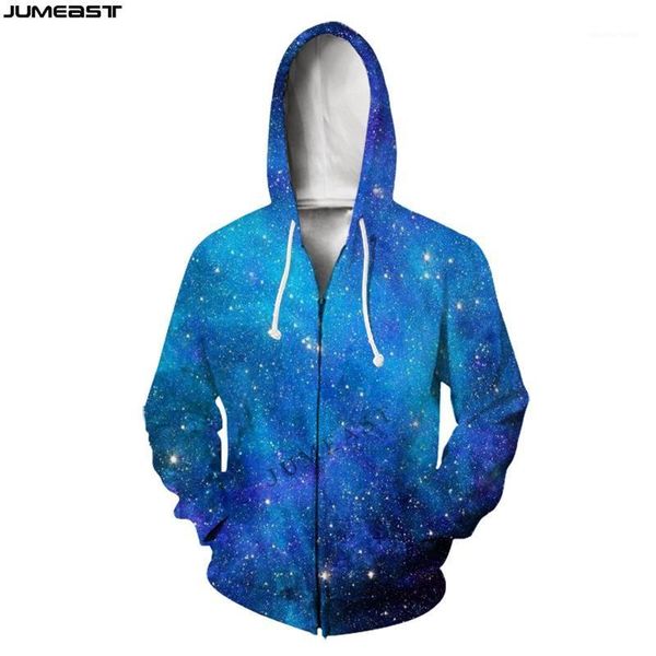 

men's hoodies & sweatshirts jumeast brand men women 3d starry sky planet universe night view long sleeve jacket sport pullover fashion, Black