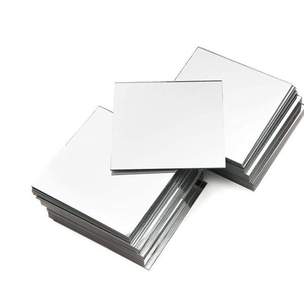 

wall stickers 40pcs sticker square self adhesive stick on diy home decoration 15cm glass mirror tiles