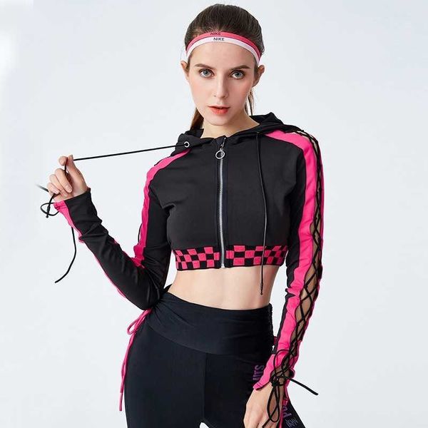 

2019 new long sleeve yoga spring and autumn fashion fitness suit women, Black