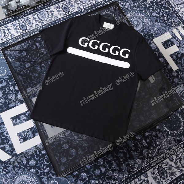 

22ss womens lady designers t-shirts tee belt print short sleeve man crew neck paris fashion streetwear black white xs-l