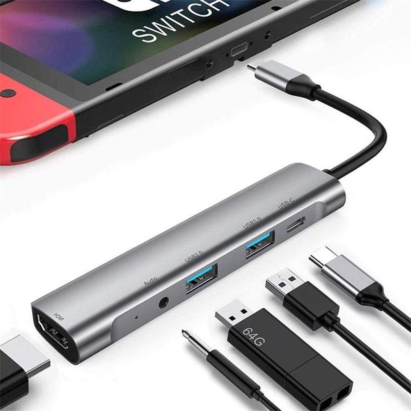 

hubs uverbon 4in1/5in1 usb c hub type to adapter dock for laptablet switch 3.0 splitter port