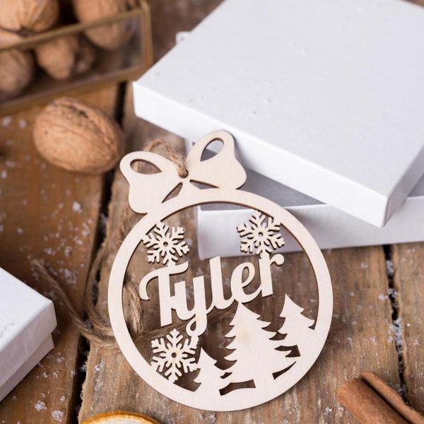 

christmas decorations personalized wooden ornament, snowflake first christmas, tree decor