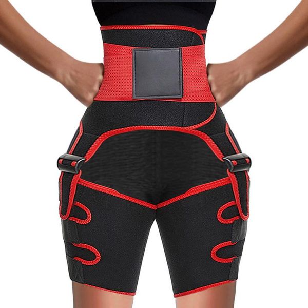 

women's shapers waist and thigh trimmer thermo shaper neoprene trainer high corset sweat body shapewear women fitness belt, Black;white