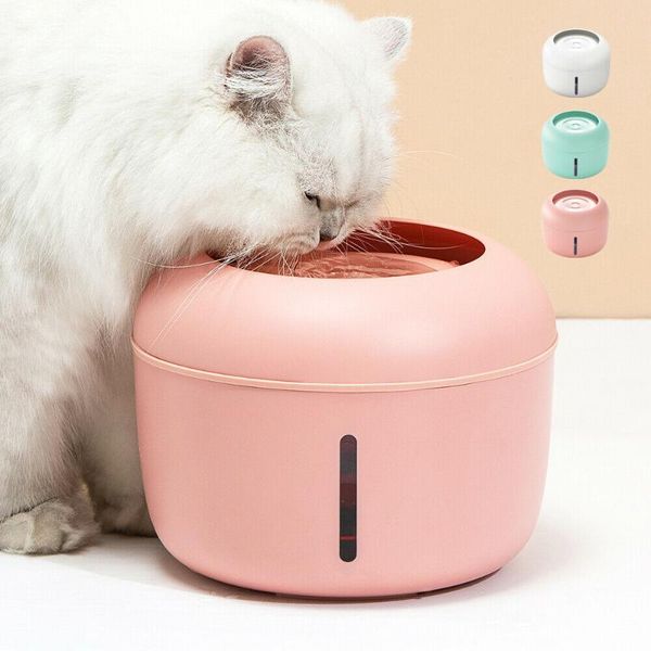 

pet cat fountain drinking water 2.5l automatic drinker 1 filter box bowl dog cats electric usb dispenser bowls & feeders