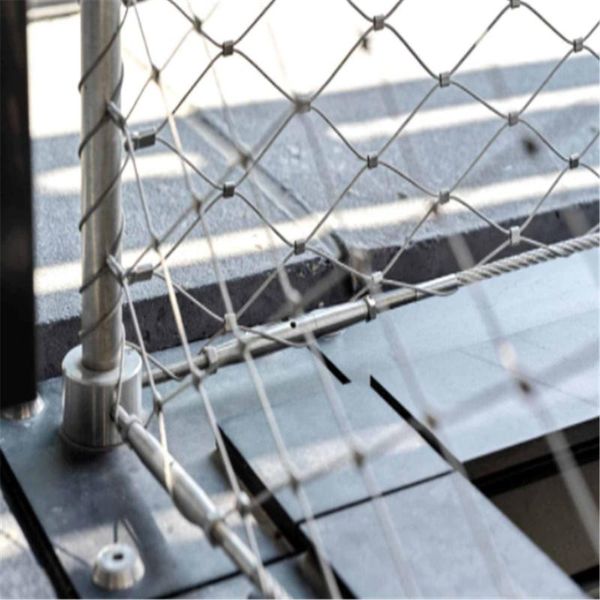 

fencing, trellis & gates facade high tensile stainless steel woven cable mesh