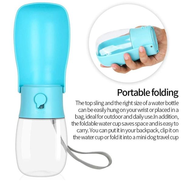 

dog bowls & feeders portable water bottle 280ml folding pet drinker pets outdoor travel drinking feeder bowl for cats dogs puppy