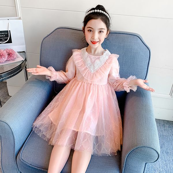 

dresses for girls lace party dress for girls mesh princess dress for children cute style childrens clothing 6 8 10 12 14, Red;yellow