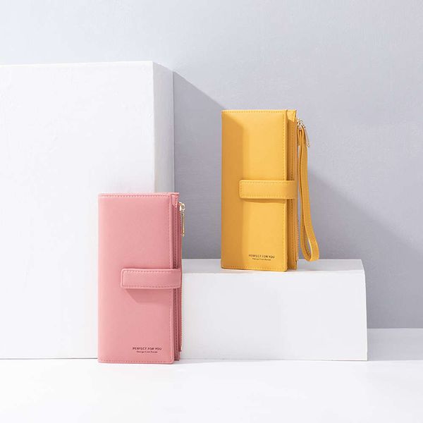 

2021 perfect evening bags women's long wallet korean high capacity zipper