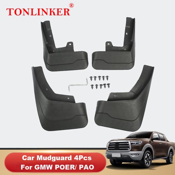 

tonlinker mudguard for gwm pore 2020 2021 great wall pao mud flaps mudguards splash guards fender mudflaps 4pcs car accesories