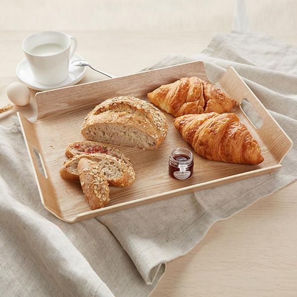 

with handles dessert storage pallet party holder rectangle fraxinus mandshurica curved serving tray dinner table cake bread kitchen & o orga