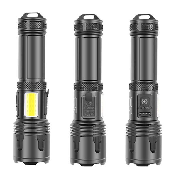 

rechargeable cob hunting fishing hand lamp torch flash light lantern waterproof spot flashlights torches