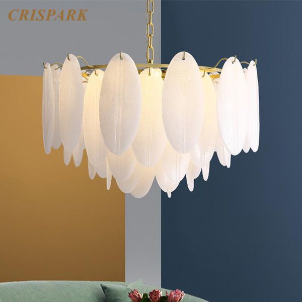 

white glass pendants italy chandelier lighting led e14 copper frame modern hanging lamp art deco living room dining table el chandeliers