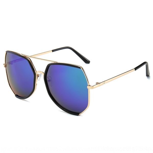 

4Iq5 2021fashion personality trend metal frame sunglasses color film universal cycling outdoor eyeglass 2021fashion personality trend metal, White;black