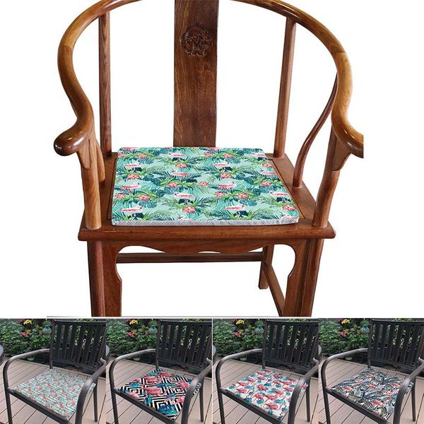 

cushion/decorative pillow christmas year chair cushion linen flamingo tropical palm leavest leaves non-slip soft and mat cushions carpet
