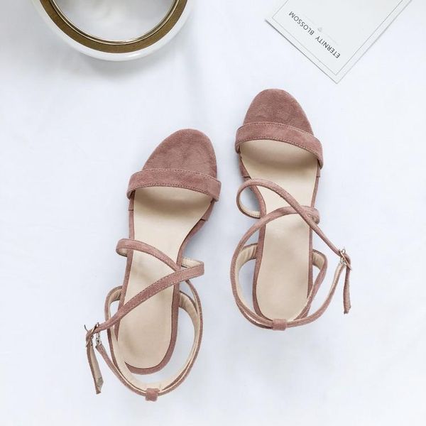 

big size 9  11 12 high heels sandals women shoes woman summer ladies open toe cross strap buckle, Black