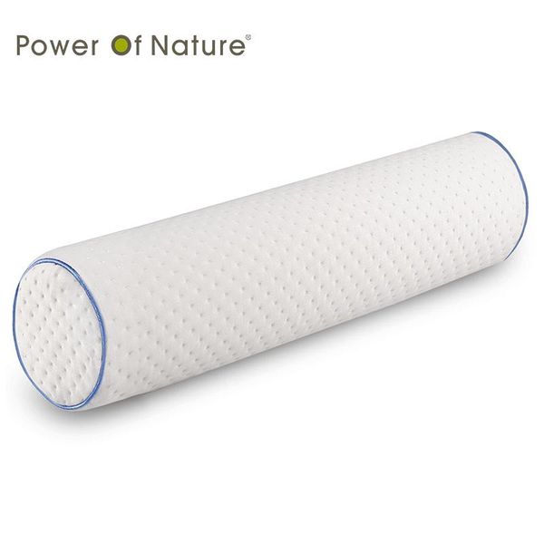 

pillow power of nature cervical neck roll cylinder round cushion bolster support for sleeping orthopedic white pillowcase