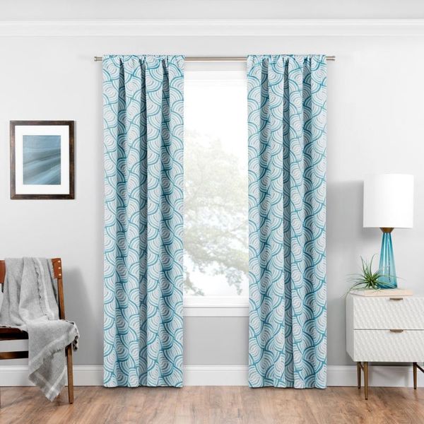 

curtain & drapes blackout window double layer fashion geometric pattern noise reduction beautiful panel