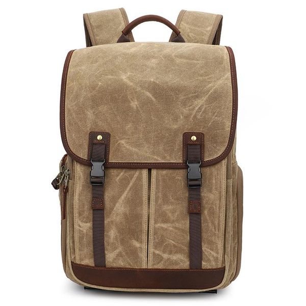 

waterproof dlsr backpack canvas slr digital camera bag retro pography portable travel po outside bags
